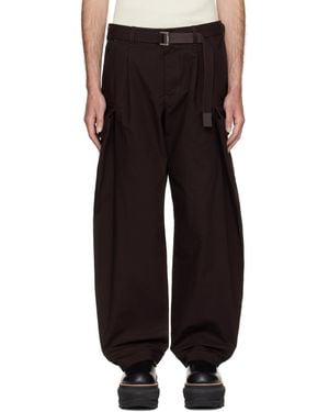 Sacai Cargo Straight-Leg Trousers - Black