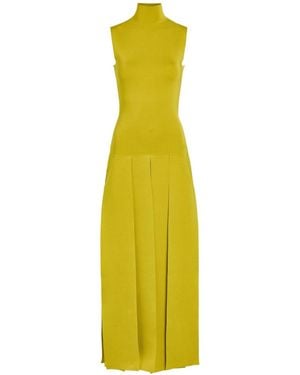 Alaïa Stretch Fineknit Maxi Dress - Yellow