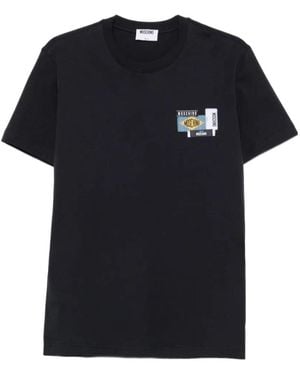 Moschino Logo-Patch T-Shirt - Black