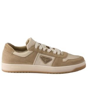 Prada Downtown Lace-Up Trainers - Brown