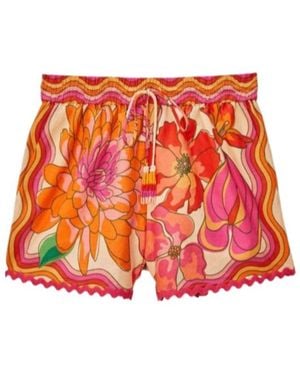 FARM Rio Elastic Waist Shorts - Red