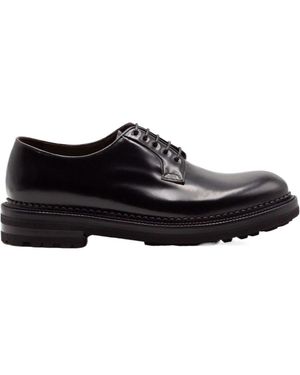 Green George Lug Sole Derby Shoes - Black