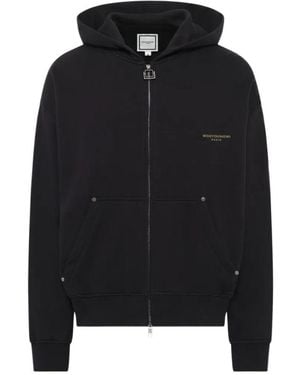 WOOYOUNGMI Scenery Forest-Print Zip-Up Hoodie - Black