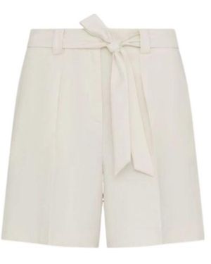 Marella Pleated Belt Shorts - White