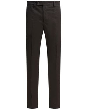 Incotex Slim Fit Cotton Pants - Black