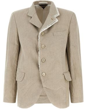 Comme des Garçons Comme Des Garçons Lace Detailed Jacket - Natural