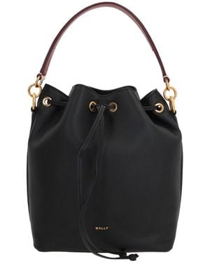 Bally Drawstring Bucket Bag - Black