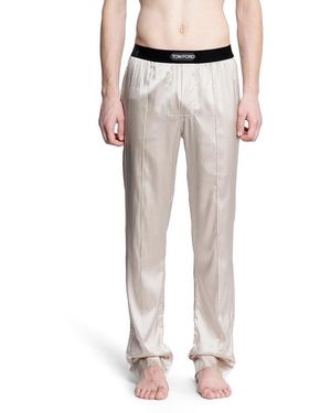 Tom Ford Stretch Satin Pyjamas - Natural