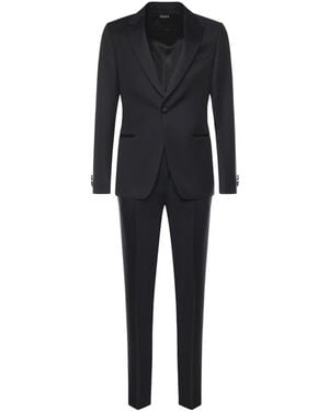 ZEGNA Single-Breasted Tailored Suit - Black