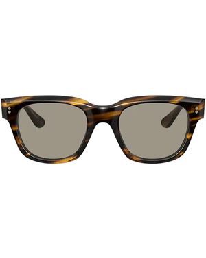 Oliver Peoples Shiller Square-Frame Glasses - Grey