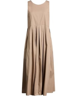 Max Mara Sleeveless Ruffled Dress - Natural