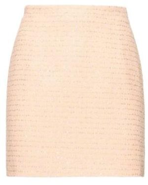 Alessandra Rich Sequined Mini Skirt - Natural