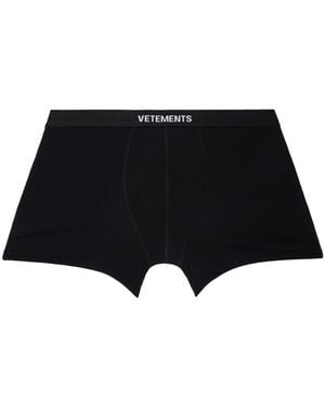 Vetements Logo-Waistband Boxers - Black