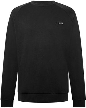 BOSS Pure Cotton Round-Neck Sweatshirt - Black