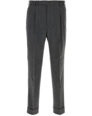 Pt Pantaloni Casual Trousers With Belt Loops - Grey