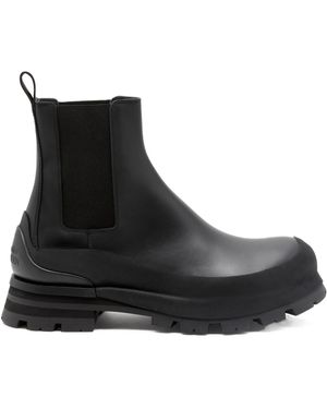 McQueen Wander Leather Chelsea Boots - Black