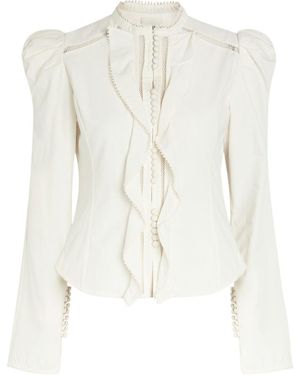 Isabel Marant Picot Lace Cotton Blouse - White