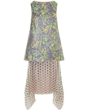 Dries Van Noten Chiffon Midi Dress - Natural