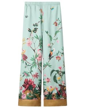 La DoubleJ La Doublej Floral Wide-Leg Trousers - Green