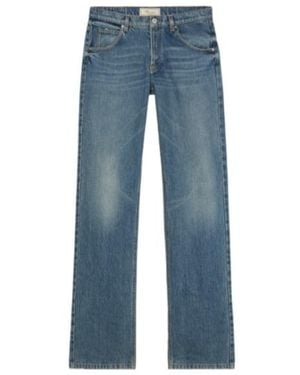 Blumarine Logo Printed Straight-Leg Jeans - Blue