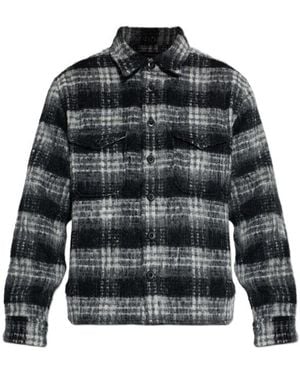 AllSaints Kory Checked Overshirt - Black