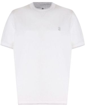 Brunello Cucinelli Short-Sleeved T-Shirt - White