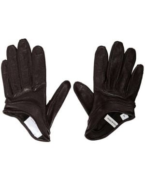 Magda Butrym Dark Leather Gloves - Black