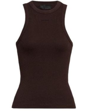 Dondup Fine-Ribbed Stretch Tank Top - Brown