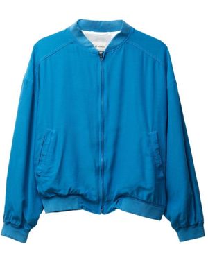 Versace Zip-Up Bomber Jacket - Blue