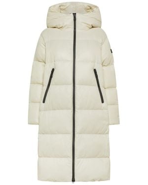 Peuterey Long Shiny Nylon Down Jacket - White