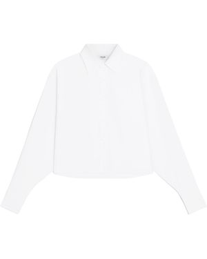 Celine Cropped Shirt - White