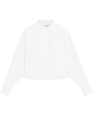 Celine Cropped Shirt - White