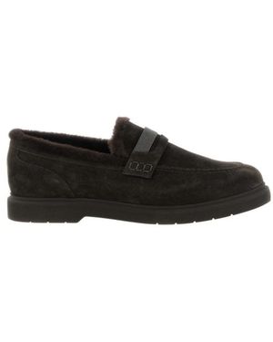 Brunello Cucinelli Round-Toe Loafers - Black
