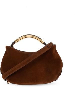 Moschino Round Handle Me Top Handle Bag - Brown