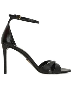 Prada Round-Toe High-Heeled Sandals - Black