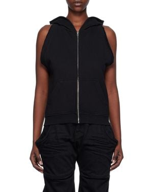 we11done Sleeveless Hooded Vest - Black