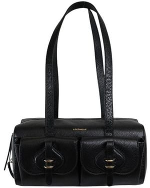 Coccinelle Mavery Double-Handle Shoulder Bag - Black