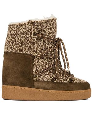 Isabel Marant Nowla Wedge Snow Boots - Brown