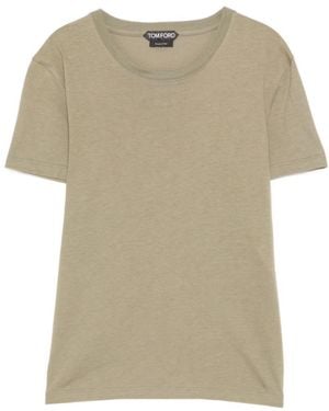 Tom Ford Crew Neck T-Shirt - Natural