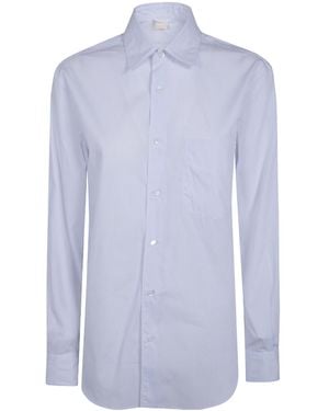 Aspesi Striped Long-Sleeved Shirt - Blue
