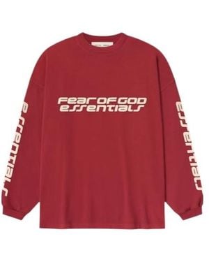 Fear Of God 90S Oversized Long Sleeve T-Shirt - Red