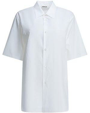 AURALEE Short-Sleeve Shirt - White