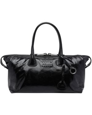 Miu Miu Zippered Shoulder Bag - Black