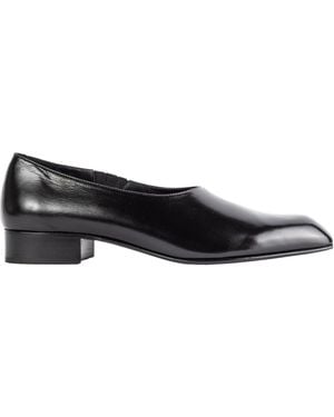 KHAITE Colt Leather Slip-On Loafers - Black
