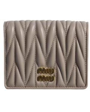 Miu Miu Small Matelassé Nappa Leather Wallet - Multicolor