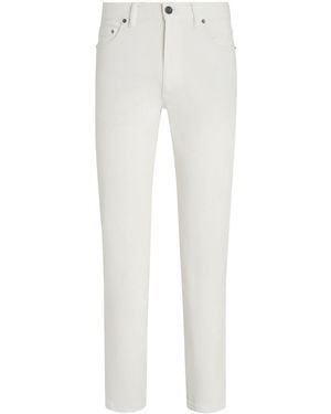 ZEGNA Rinse-Washed Stretch Cotton Roccia Jeans - White