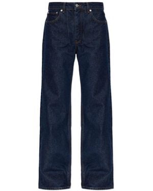 Anine Bing Washed-Effect Wide-Leg Jeans - Blue