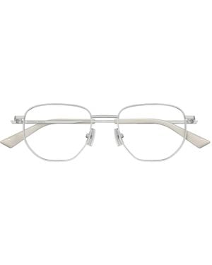 Bottega Veneta Eyewear Panthos Frame Glasses - White
