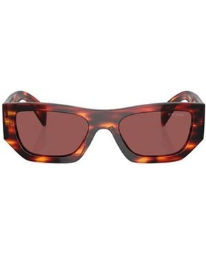 Prada Eyewear Rectangular Frame Sunglasses - Pink