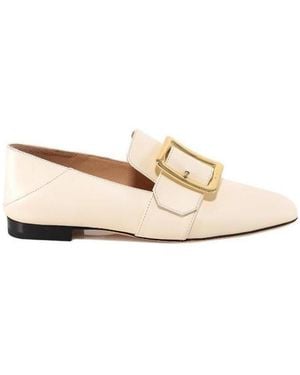 Bally Buckle-Detail Loafers - White